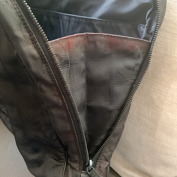 Chanel Logo Black Nylon & Leather Travel Ligne Document or Laptop Bag - Picture 9 of 10